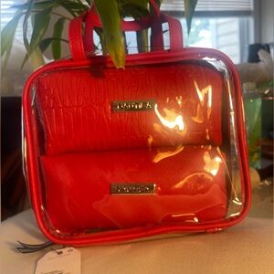 Nautica Vibrant Red Cosmetic Bag Set